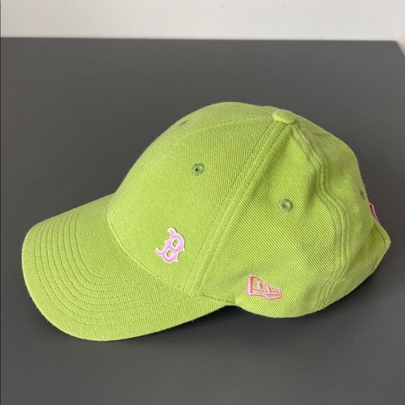 New Era Women's Lime Green & Pink Boston Red Sox Baseball Hat Cap Street Casual - Picture 10 of 10